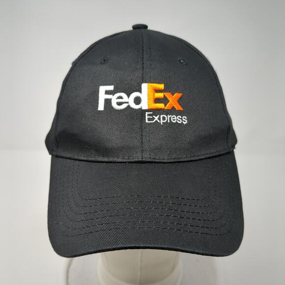 FedEx Express Strapback Hat Black Size OSFA Embroidered Employee Uniform - Picture 2 of 9